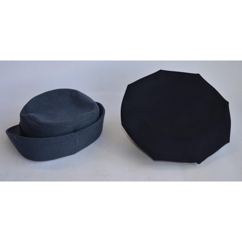 461 - An RAF female officers cap (no size/markings) and a US Police cap by Tabuchi's of Stockton Californi... 