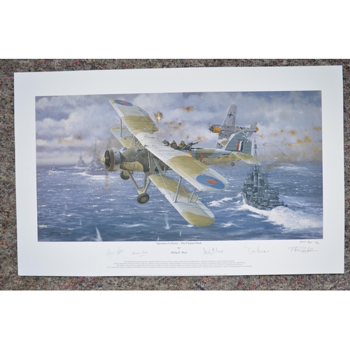 233 - 2 unframed limited edition prints regarding The Royal Navy Swordfish torpedo bomber:
