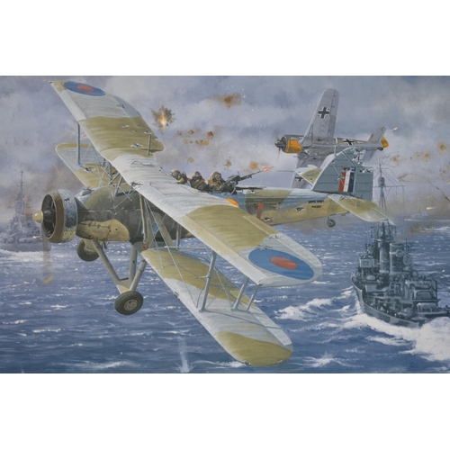 233 - 2 unframed limited edition prints regarding The Royal Navy Swordfish torpedo bomber:
