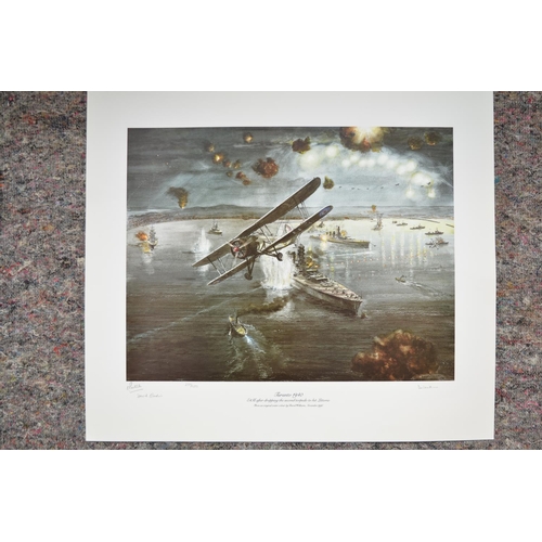 233 - 2 unframed limited edition prints regarding The Royal Navy Swordfish torpedo bomber:
