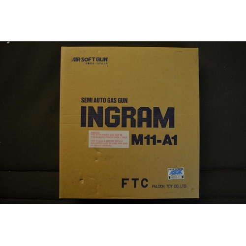 808 - A boxed Ingram 11 semi automatic BB gas gun.