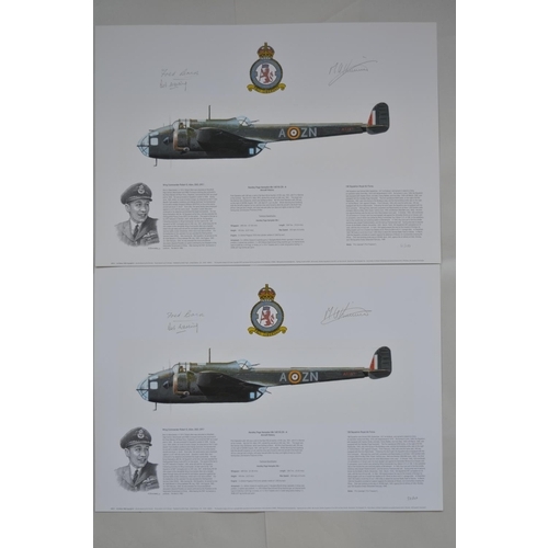 227 - 10 numbered limited edition profile prints by 1st Edition,  artwork by M A Kinnear, of mostly RAF WW... 