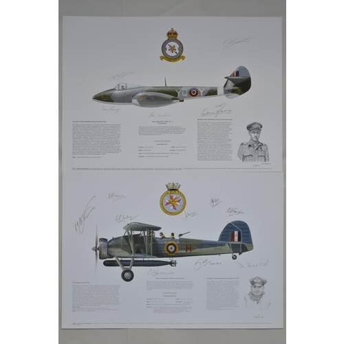 227 - 10 numbered limited edition profile prints by 1st Edition,  artwork by M A Kinnear, of mostly RAF WW... 