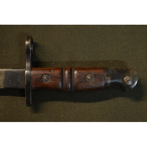 540 - Remington 1913 bayonet, complete with leather sheath