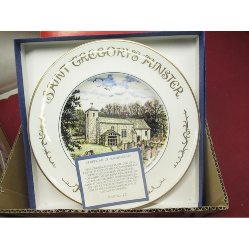 122 - Jenny Hinchcliffe, Yorkshire, boxed bone china ltd. ed. 77/150 wall plate 