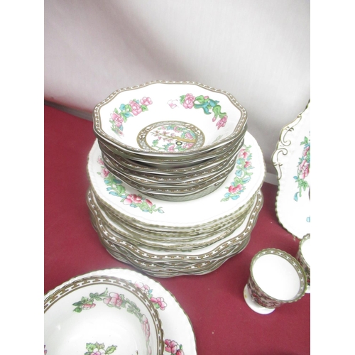 125 - Coalport Indian tree breakfast service for six covers, comprising breakfast cups, saucers, side plat... 