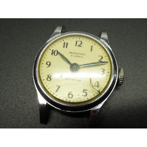 93 - Rotary, 1950's hand wound sports wrist watch, silver dial set with Arabic numerals and dot minutes w... 