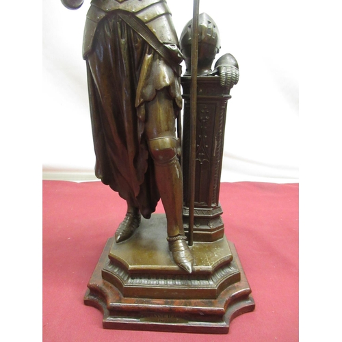 269 - After J. Guillot, late C19th patinated spelter figure of 