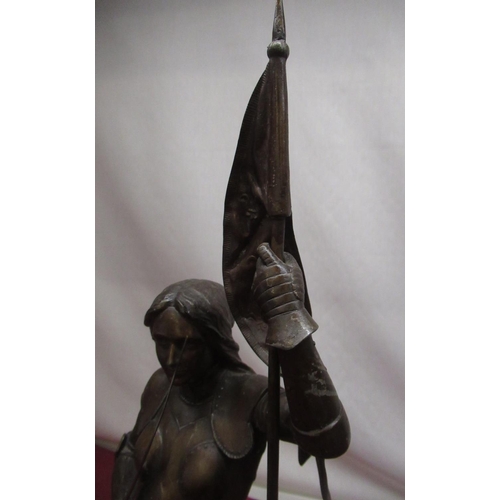 269 - After J. Guillot, late C19th patinated spelter figure of 