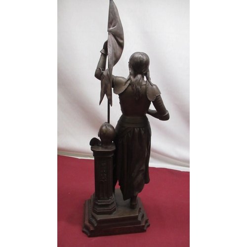 269 - After J. Guillot, late C19th patinated spelter figure of 