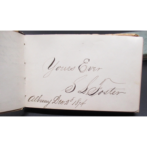 149 - Victorian pocket album of autographs and signatures from the 1980s New York underground art scene, i... 