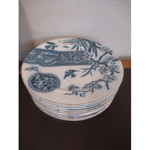 182 - Victorian R.H & S Pandora pattern part dinner service, 38pcs and three Victorian oval meat plates