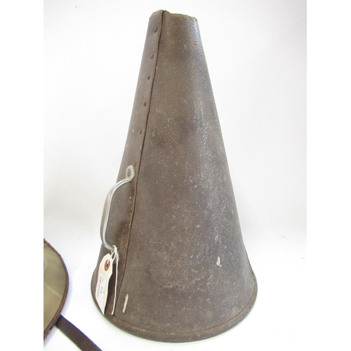 196 - Tress & Co. London 'The Aura' pith helmet, Indian riding crop with white metal handle, and an Americ... 