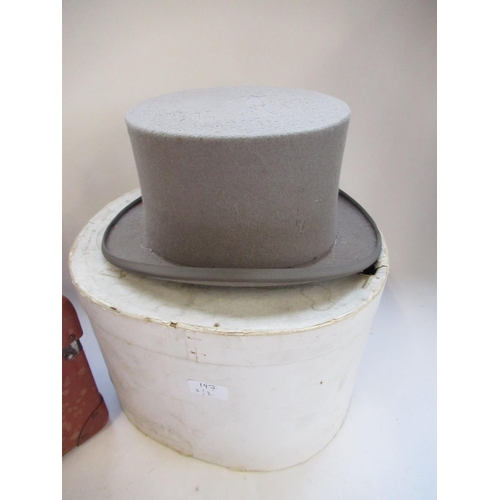 197 - Lock & Co. grey Top hat, size 71/8 58, in Lock & Co. box and a Woodrow of Piccadilly grey Top hat, i... 