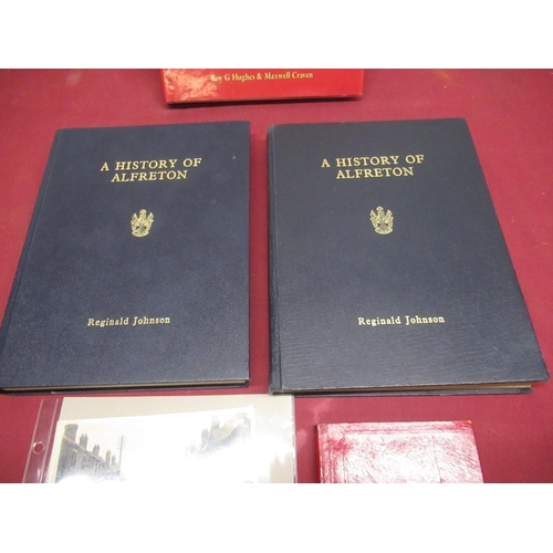 331 - Johnson (Reginald) A History of Alfreton, Printed by G. C. Brittain & Sons (x2) one with two postcar... 