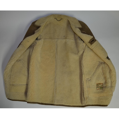 40 - Yorkshire made Daleswear leather/sheepskin jacket. No size, estimate small. Previously worn, very go... 