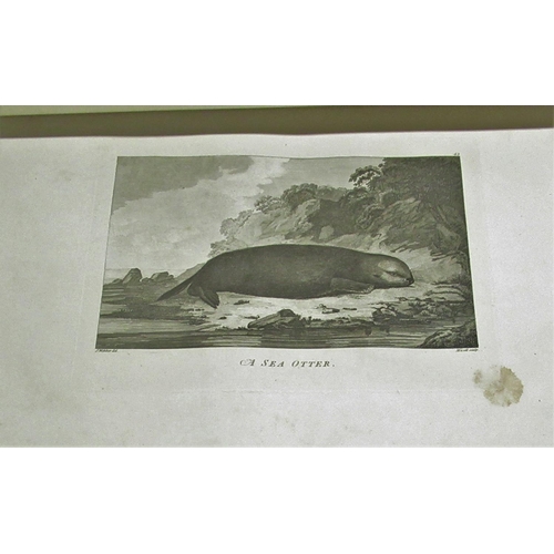 1291 - Plates to Cooks Voyage, published by W.Byrne & J.Webber, July 1785, half-calf with marbled boards, b... 