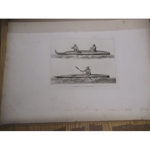 1291 - Plates to Cooks Voyage, published by W.Byrne & J.Webber, July 1785, half-calf with marbled boards, b... 