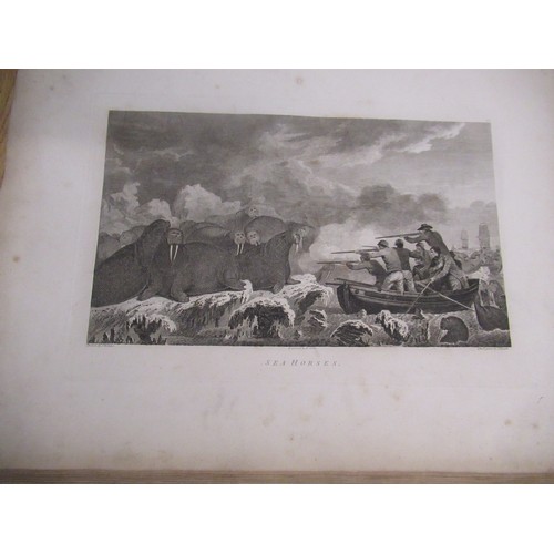 1291 - Plates to Cooks Voyage, published by W.Byrne & J.Webber, July 1785, half-calf with marbled boards, b... 