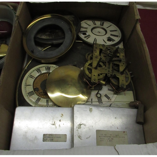 346 - Newhaven American clock movement, associated C19th and early C20th American clock dials, pendulums, ... 