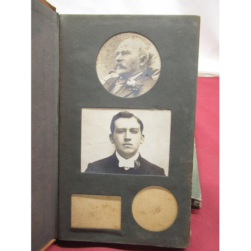 366 - Two early C20th family photograph albums containing social history photographs, topographical photog... 