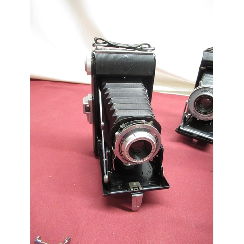 377 - Gourtz, Berlin, folding camera fitted with F120mm 1:6.8 lens numbered 347649, Kodak folding camera f... 