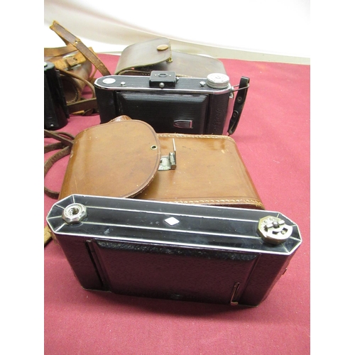 379 - Coronet folding camera with F7.7 lens and case, Kodak Brownie folding camera patented March 4th 1902... 