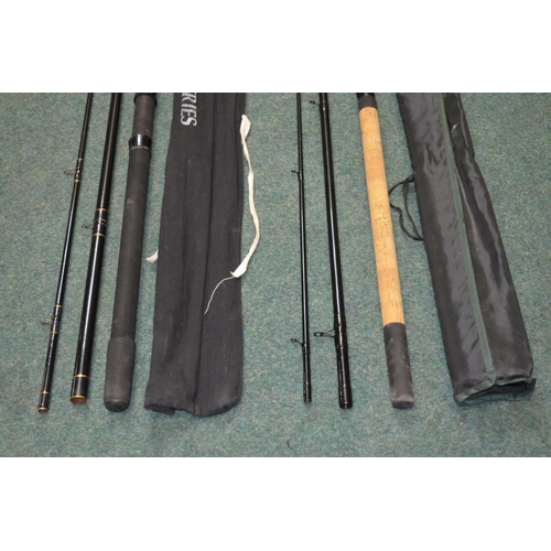 76 - Two modern glass fibre coarse fishing rods - Leeda Carp Match 12ft Waggler 3.6m three piece with bag... 