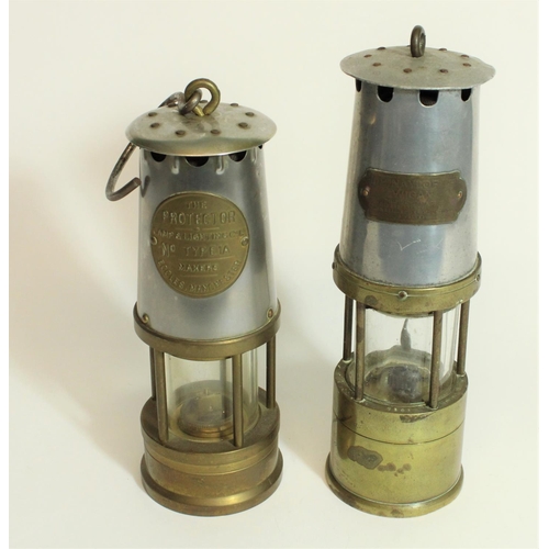 531 - Protector Type 1A miners lamp, a Naylor of Wigan miners lamp (2)