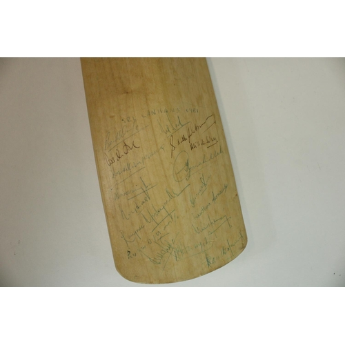 534 - Collection of c1980s signed cricket bats, incl. Sri Lanka and Australia 1981, single bat with multip... 