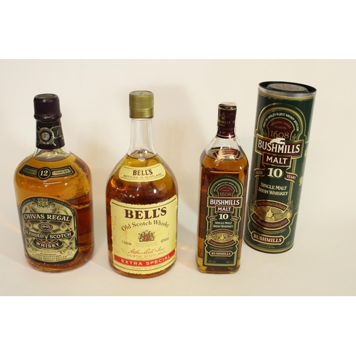 536 - Chivas Regal 12 year blended Scotch Whisky (1.75l, 40% vol.) together with a Bells blended Scotch (1... 