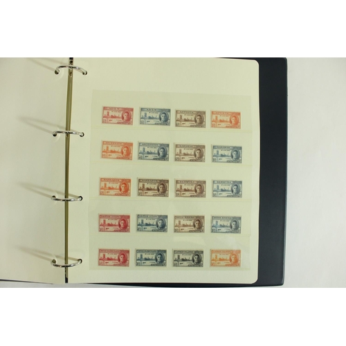 555 - Collection of stamp albums to inc. good album of ER11 mint and regionals, KG VI Westminster Issue 19... 