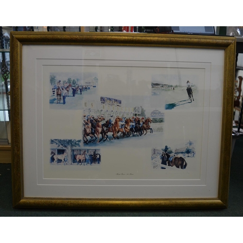 107 - Thirsk Races, framed limited edition print (18/500) by Ruth Buchanan and signed in pencil by the art... 