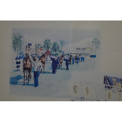 107 - Thirsk Races, framed limited edition print (18/500) by Ruth Buchanan and signed in pencil by the art... 