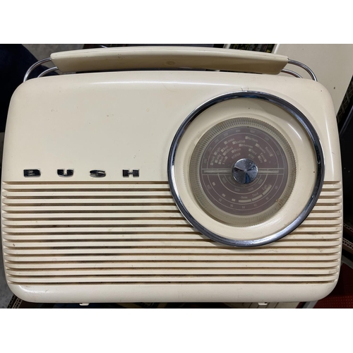 496 - Bush TR82 Transistor Portable radio with instructions, similar Vidor, VEF and Roberts radios (4)