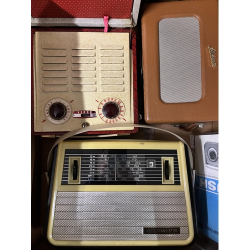 496 - Bush TR82 Transistor Portable radio with instructions, similar Vidor, VEF and Roberts radios (4)