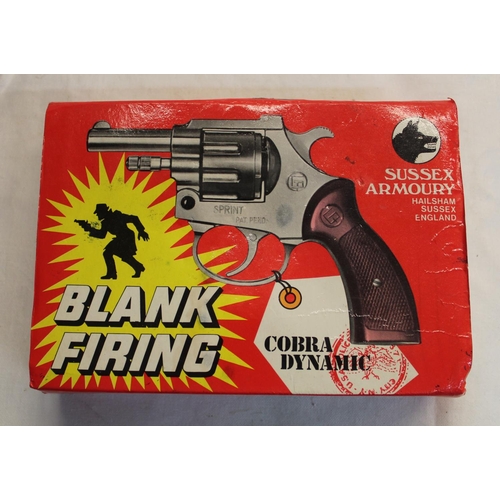 149 - Boxed blank firing Cobra Dynamic air pistol by Sussex Armoury, in original box (relevant restriction... 