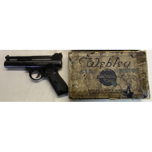 153 - Webley Mark I .22 air pistol, in original box