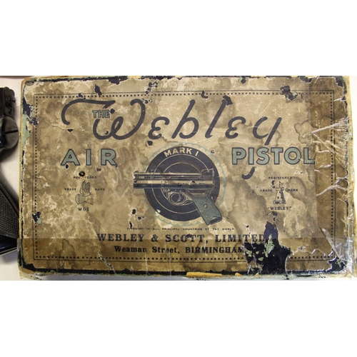 153 - Webley Mark I .22 air pistol, in original box