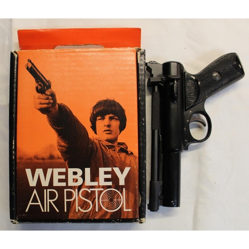 154 - Premier Mark II Webley .177 air pistol, in original box