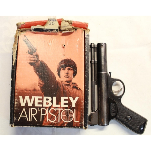 155 - Premier Mark I Webley air pistol, in original box