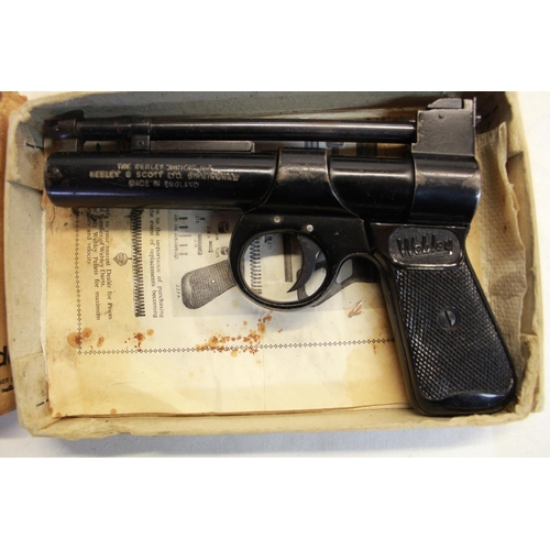 156 - Webley Junior .177 over lever air pistol, in original box