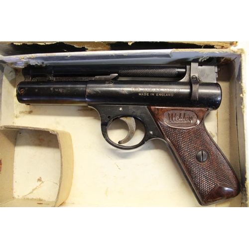 157 - Webley Senior .22 air pistol, in original box