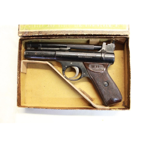 158 - Webley Senior .177 air pistol, in original box