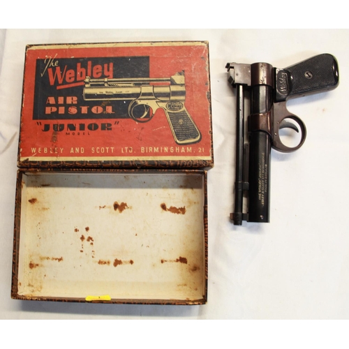 161 - Webley Junior .177 air pistol, in original box