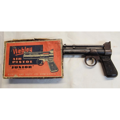 162 - Webley Junior .177 air pistol, in original box