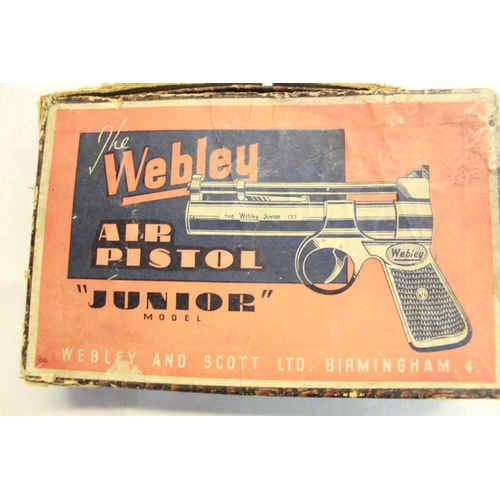 162 - Webley Junior .177 air pistol, in original box