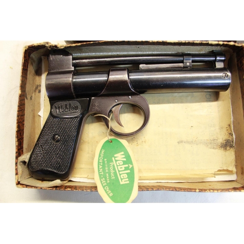 164 - Webley Premier .22 air pistol, in original box