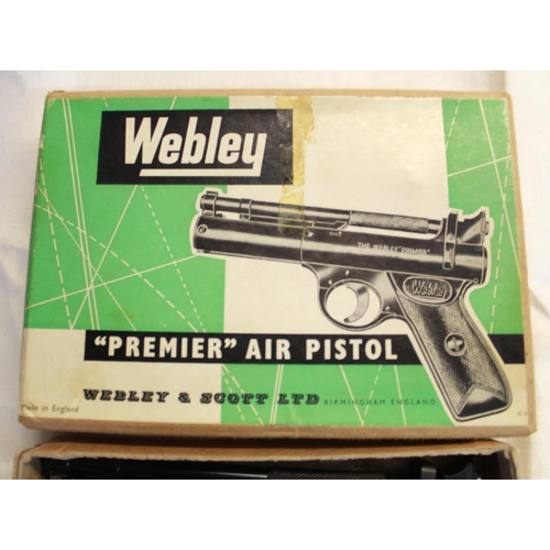 164 - Webley Premier .22 air pistol, in original box