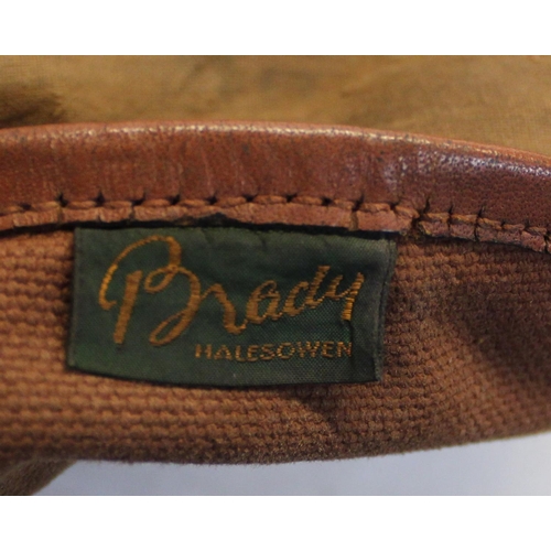 266 - Brady canvas gun slip with leather carrying strap